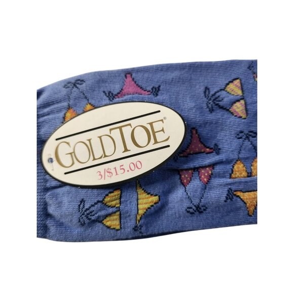 Set of 3 Womens Socks Cocktail Flip-Flops Bikini Novelty vacation whimsical - Picture 7 of 8